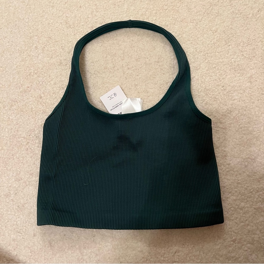 nwt forest green halter top